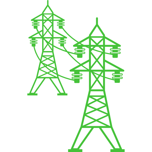 power-line-connected-towers_green